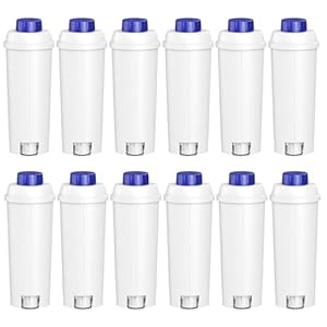 12er-Pack Wasserfilter für Delonghi Wasserfilter DLSC002, Wasserfilterkartuschen kompatibel mit Delonghi ECAM, ESAM, ETAM, EPAM, Dinamica, Magnifica S, Eletta Explorer, Prima Donna, Rivelia