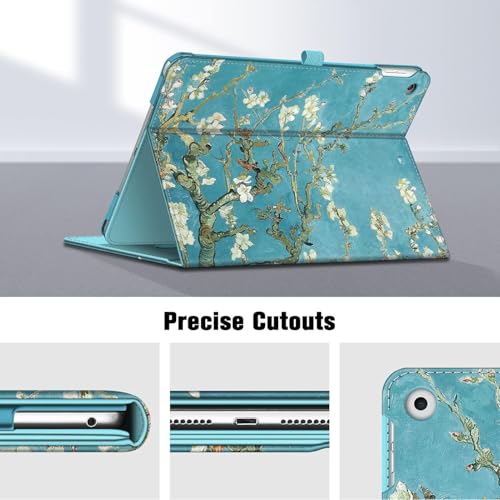 FINTIE Case for iPad 9th / 8th / 7th Generation (2021/2020/2019) 10.2 Inch - [Corner Protection] Multi-Angle Viewing Stand Cover with Pocket & Pencil Holder, Auto Wake Sleep, Blossom - Image 7