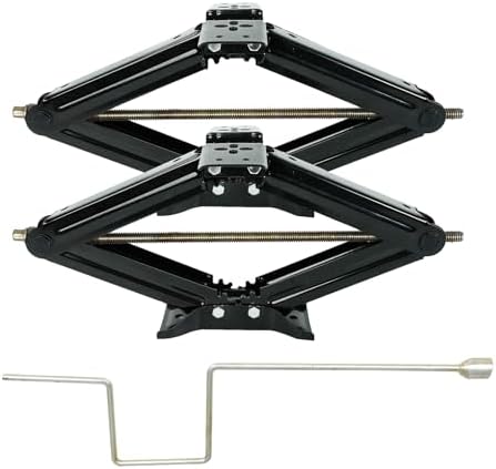 5000 lb Lift 24" RV Stabilizing Scissor Jack, Scissor Lifting Jacks w/Handle for Pop-Up Camper and Travel Trailer -Pack of 2