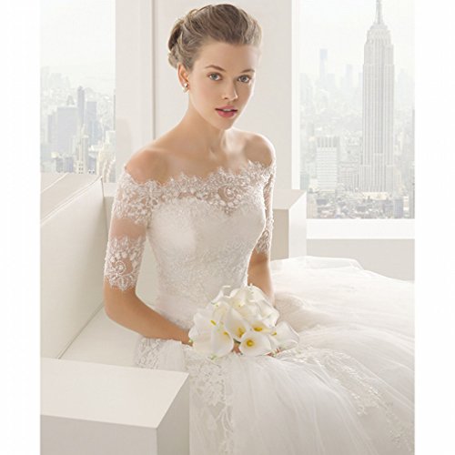 Robe de mariée princesse de taille M à épaules dénudées