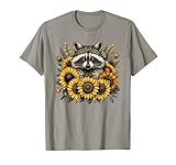 Photo Gallery procione girasoli floreale carino procione procione maglietta Photo Gallery procione girasoli floreale carino procione procione maglietta