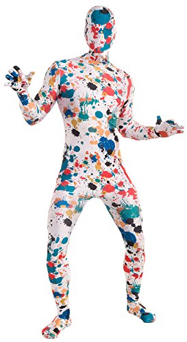 Costume Disappearing Man Art Splatter extensible et respirant de taille XL pour soirées