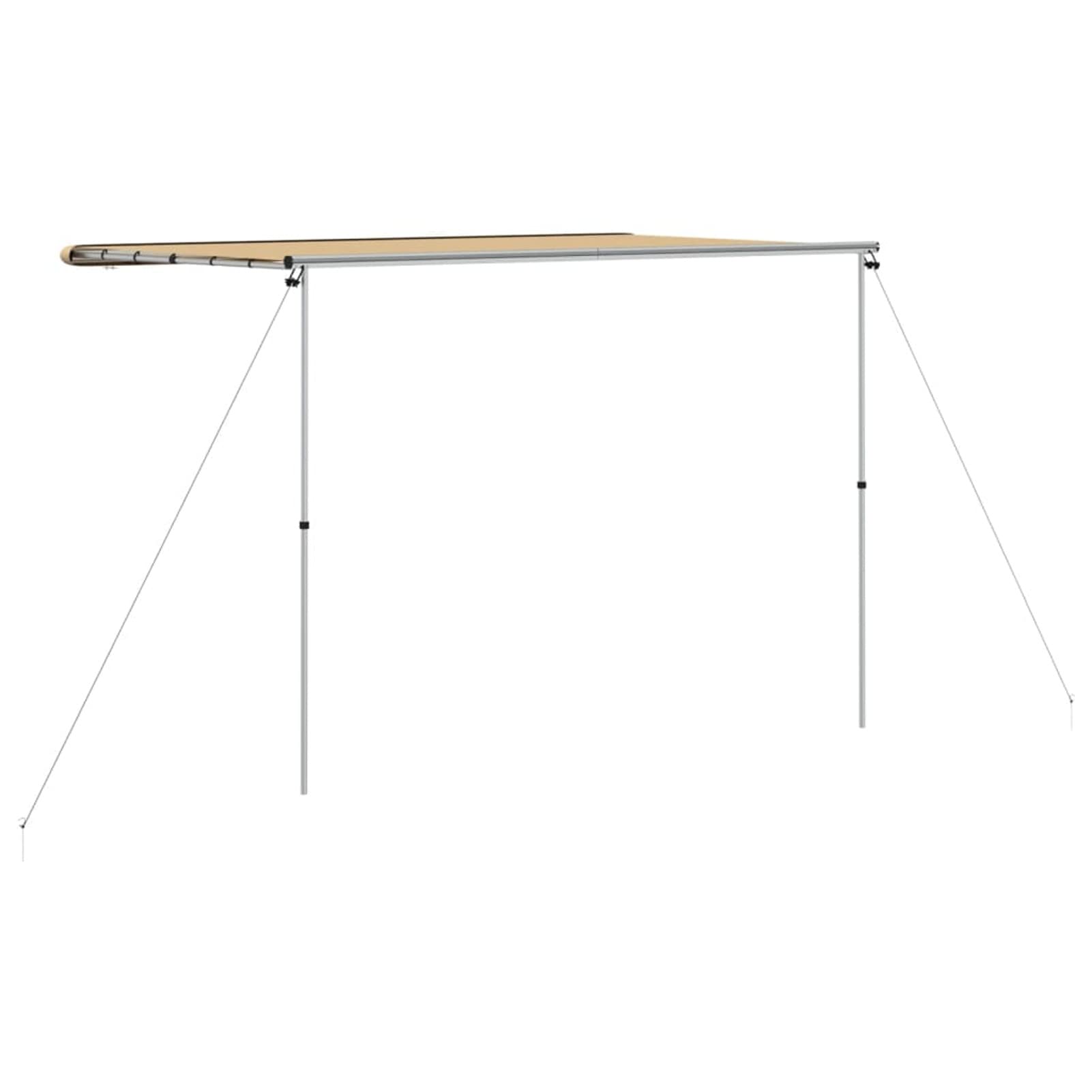 Gecheer Wohnwagen-Markise Balkonmarkise Terrassenmarkise Sonnenmarkise Sonnenschutz Sichtschutz Terrasse Garten Balkon Outdoor-Markise 3x2x2,15 m Beige