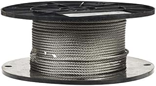 Campbell Chain Electro-Polish Stainless Steel 1/8 in. Dia. x 250 ft. L Cable - Total Qty: 1