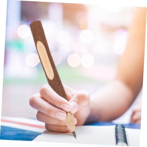 NUOBESTY 12 adet el yapımı tükenmez kalem, siyah ve rustik yazı gereçleri, ofis, okul ve açık hava etkinlikleri için, öğretmenler ve öğrenciler için - Görsel 6