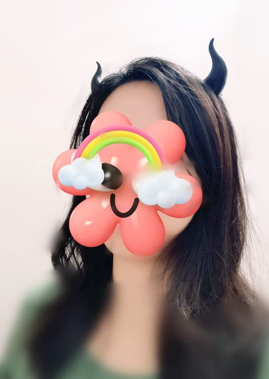 Dark Gothic Devil Horns Ghost Hairpin Edge Hair clips Skull Butterfly Bat Ear Costume Halloween Cartoon Hair Accessories (Black Devil horns) - Image 4