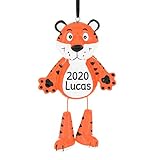 Personalized Tiger Ornaments for Christmas Tree - Tiger Christmas Ornament, Lunar Year Tiger Ornament, Animal Kingdom Ornament, Animal Lovers Ornament - Dangling Legs Tiger - Free Customization