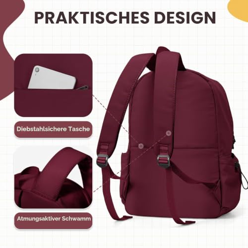 HYC00 Schulrucksack Teenager Mädchen Schultasche Rucksack Schule Damen