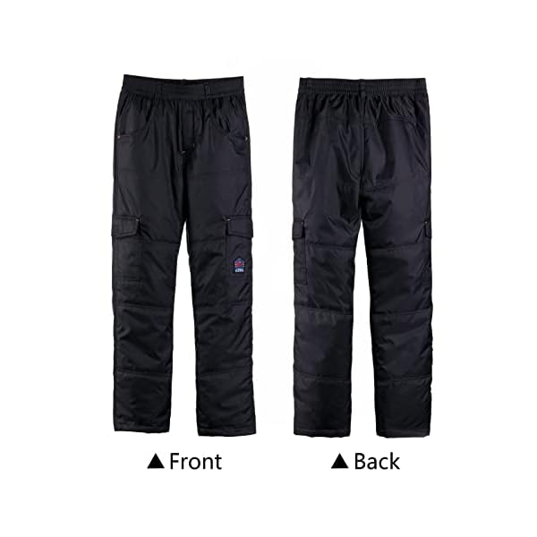 MEILONGER Boys Snow Pants Winter Lightweight Warm Rain Cargo Pants with Pockets,Waterproof and Windproof(34385Dark Grey,14-16) - Image 6