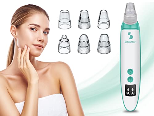 BEPER P302VIS001 - Aspirador de poros y espinillas recargable, elimina eficazmente los puntos negros, el sebo, las impurezas, los puntos negros y el acné en los poros obstruidos.