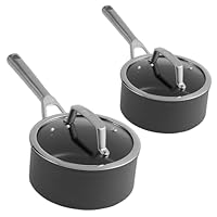 Ninja Foodi ZeroStick Saucepan with Lid, 18cm (C30218) + Ninja Foodi ZeroStick Saucepan with Lid, 20cm (‎C30220)