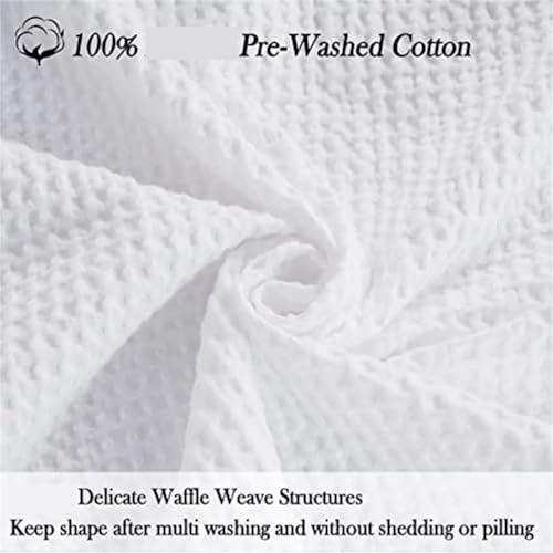 Manta de tejido gofre de algodón lavada y ligera para sofá cama 3