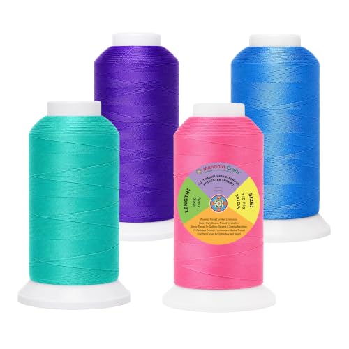 Mandala Crafts Soft Pastel Tex 70 Upholstery Polyester Heavy Duty Thread