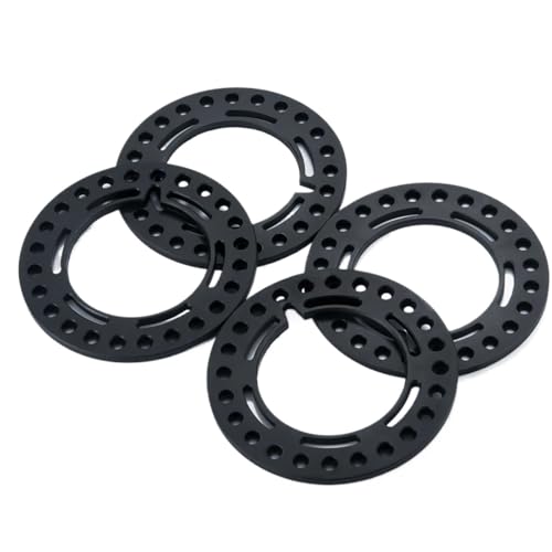 RCアップグレードアクセサリー Rraith用Axial用 TRX-4 1/10 4PCS 2.25インチ ビードロックホイール アウターリング RC ロッククローラーカーアップグレードパーツ 改造アクセサリー(ブラック)