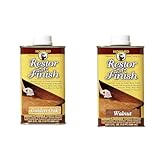 Howard Golden Oak Restor-A-Finish, 8 oz & Howard RF4008 Restor-A-Finish, Walnut, 8 oz Wood Finish Restorer Bundle
