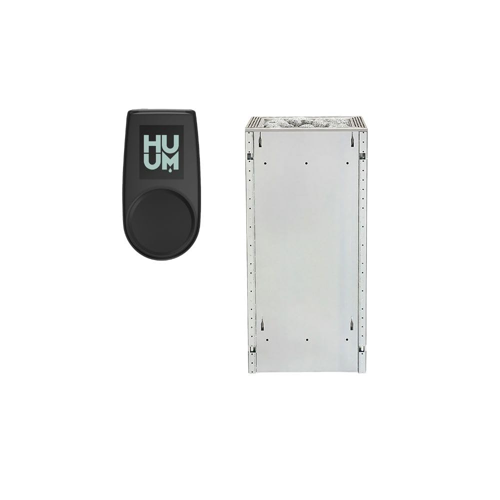 HUUM CORE6 6.5KW Series, Sauna Heater, Customizable Exterior with Control (Sauna Stones Included) (6.5kW Naked - Stainless Steel Inlay, UKU WiFi - Black)