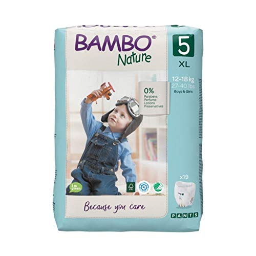 Bambo Nature Pantalones de entrenamiento premium talla 5 (12-18 kg) paquete de 19