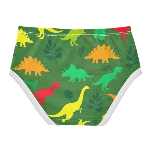 Colorful Dinosaurs Toddler Cotton Underwear, Girl Underwear, 2T–8 Years2