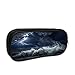 Produktbild BFGTH Dark Ocean Storm mit Beleuchtung Bleistiftetui Inhaber Office Storage Organizer Pen Bag für Schulbüro Frauen Männer Student Teens Kinder