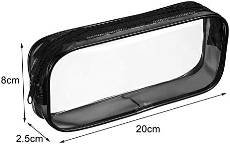 4 Pcs Clear Pencil Case, Waterproof PVC Pencil Bags Transparent Exam Pencil Case Pouch with Zipper for Stationery Cosmetics Storage
