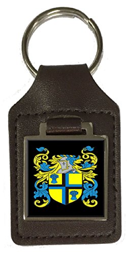 Porte-clés en cuir Lyle blason marron pour ne plus perdre vos clés
