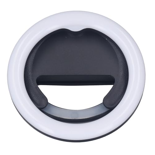 Luz de encaixe para telefone com rotação de 180 graus, luz de selfie de LED de 3 cores para celular,
