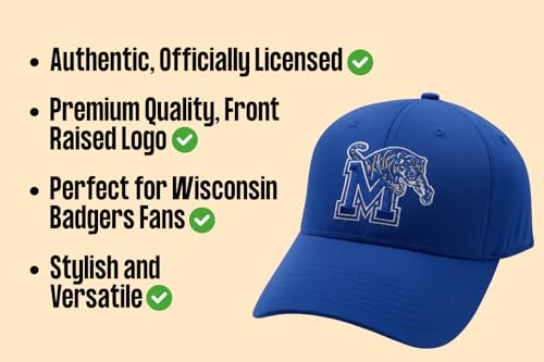 Gorra deportiva ajustable con logo bordado Memphis Blue/White miniatura 5