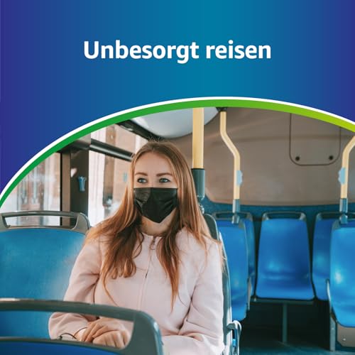 ADESTE – 100x schwarze Einweg OP Masken Typ IIR, 3-lagig, spritzwassergeschützt, konform mit UNI EN 14683:2019+AC:2019, BFE >98%