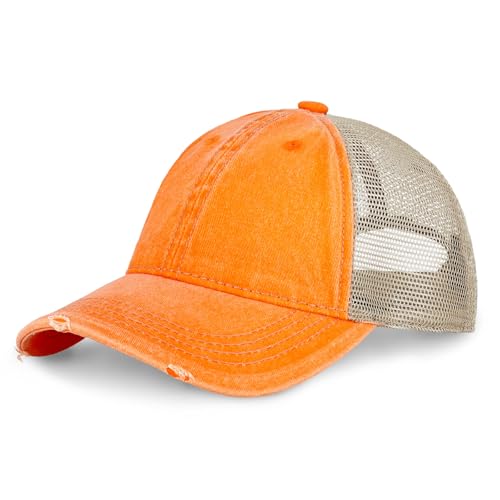 Image of CHOK.LIDS Washed Trucker Hat Unstructured Distressed Pigment Dyed Cap