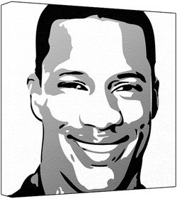Nate Parker - Pop Art Print - 30 x 30 x 2.5 cm Deep Box Canvas