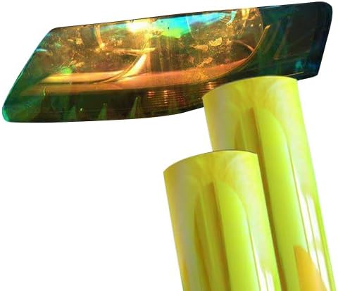 sticky-graphics Chameleon Gold Yellow Gloss Vinyl Headlight Foglight Wet Tint Wrap Adhesive 12 Inches x 24 Inches 2-Roll Pack
