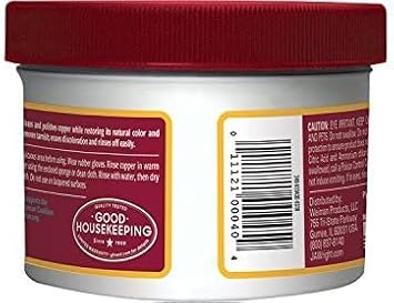 Wright's Copper and Brass Polish and Cleaner Cream- 8 Ounce - 2 Pack - Gently Clean and Remove Tarnish Without Scratching,8 Ounce (Pack of 2)
