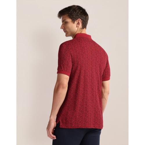 Image of U.S. Polo ASSN. Printed Slim Fit Polo T Shirts for Men - 100% Cotton, Half Sleeves Mens Tshirt