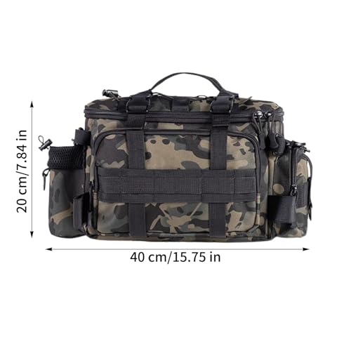 Sac de pêche imperméable multi-compartiments léger et résistant noir - 2
