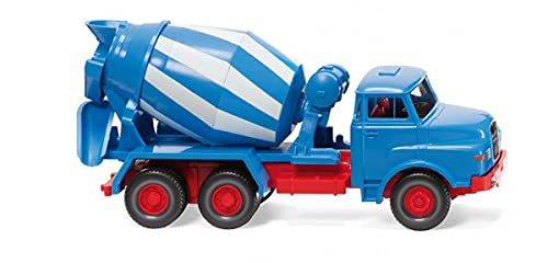 Wiking WK068208 68208 068208 H0 Man Concrete Mixer, Blue,orange,white