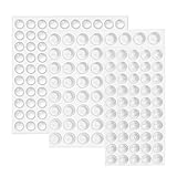 EIGHTNOO Cabinet Door Bumpers 4mm/5.5mm Thick - 3 Shapes 214 Pcs Variety Pack with Self-Adhesive Pads, Clear Rubber Bumper Feet Pads for Cabinet Stoppers, Drawers, Furniture
