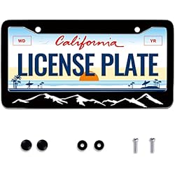 Mountains License Plate Frame Mountain Pattern Raised License Plate Frame for Car Decorative Parts License Plate for Standard Us Canada License Plate Holder 12x6 Inch