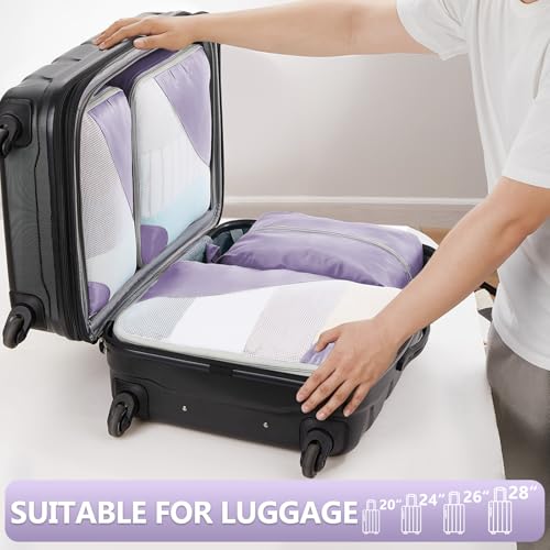 Image of OlarHike 8 Set Packing Cubes for Travel,Gifts for Women Mom,Anti-Tearing Suitcase Organizer,with Over 1000 pcs Mesh Holes,Vacation Essentials & Accessories for Cruise Ship