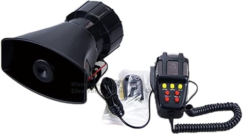 HEYVO sirena de 12 V y 7 tonos, sirena de bocina de automóvil, ambulancia, sirena de policía, sonido de tráfico, amplificador de sistema de