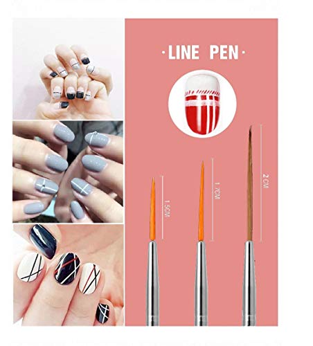 Nail Brushes, Nail Art Brushes Kit-20pcs Dotting Pens Marbling Detailing Painting Striping Tools-with a Storage Bag, Best for nail art and facial detailed painting, by Beaucare