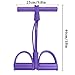 Voarge 4 Tubes Elastic Sit Up Pull Rope with Foot Pedal,Multifunction Resistance Training,Exerciser Tension Rope Sport Trainer Equipment for Legs Fitness Arm Leg Slimming Training
