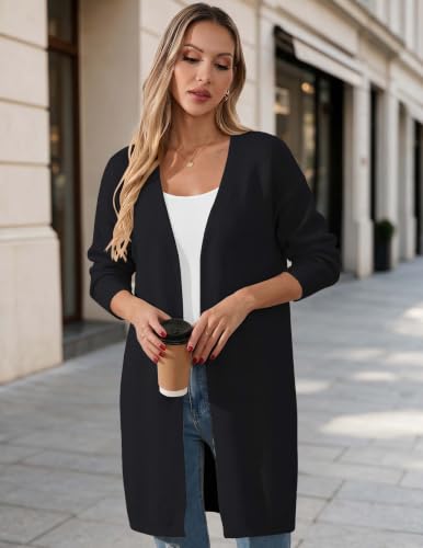 Image of Oversized Long Cardigan Sweaters for Women Cute Heart Fall Coats Outfits | Soft Knit Long Sleeve Cardigans, Winter Fall Clothes, Dressy Casual Office Work Teacher Outfits