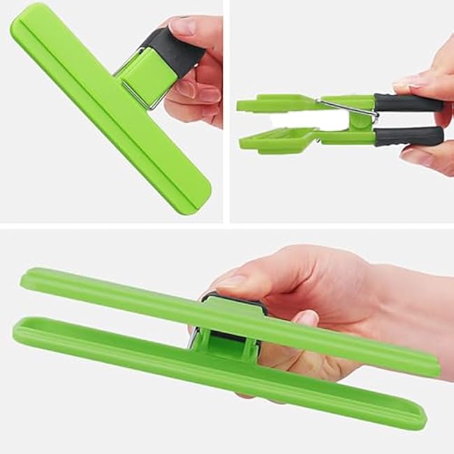 Chip Clips, 8Pack Large Chip Bag Clips, Heavy Duty, Sturdy Upgrade Wide Open Bag Clips for Food Storage with Air Tight Seal Grip, Assorted Sizes Food Bag Clips for Kitchen Snacks