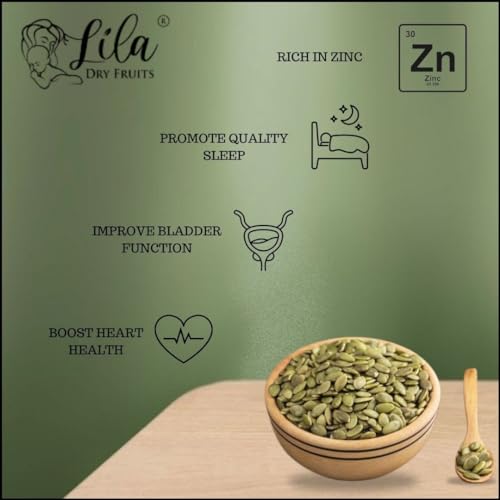 Image of LILA DRY FRUITS Roasted Pumpkin Seeds 250 Grams | Crunchy Healthy Snack Protein Rich Seeds for Daily Nutrition | Premium Pumpkin Seeds for Snacking & Cooking Perfect for Gifting