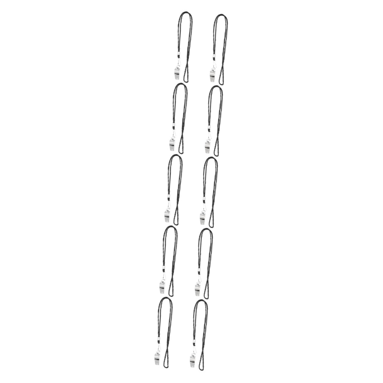 BESPORTBLE Fischietto A Cordino Whistle Lanyard Laccetto Sport Allenatore Suono Colino Fischietto Portatile con Cordino Fischietti da Arbitro Professionista Nylon Silver