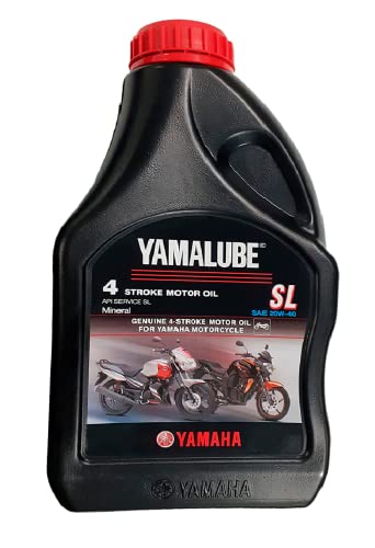 Image of Yamaha Yamalube SL Mineral 20W-40 4 Stroke Engine Oil, 1L (90793AD40300, Compatible with Crux, Alba, Gladiator, YBR, FZ, and 100CC to 125CC Bikes)
