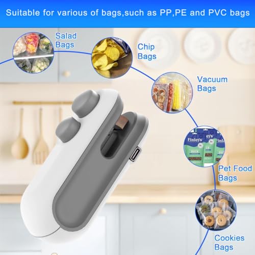Image of ANTIL'S Mini Sealing Machine - Portable Handheld Sealer Clip for Food, Snacks, Chips | Plastic Bag Heat Sealer for Freshness & Storage | Multicolor (Pack of 1) multi