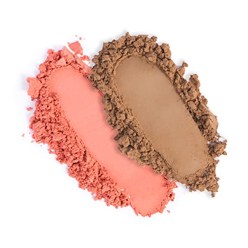 Jouer Les Brights! Blush & Bronze Powder Duos - 2 Shade Blush & Bronzer Palette - High Pigment Powder - Beauty Cosmetics - Vitamin E, Vegan, Paraben, Gluten, & Cruelty Free #TOP2