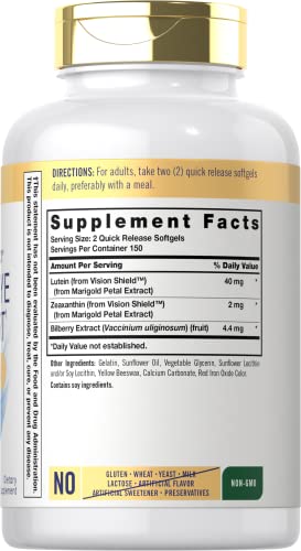 Carlyle Adult Eye Support | 300 Capsules | Non-Gmo And Gluten Free Supplement #TOP1