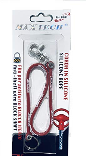 agf Llavero para bloqueo de volante con hilo de silicona para coche Block Shaft y similares (rojo)